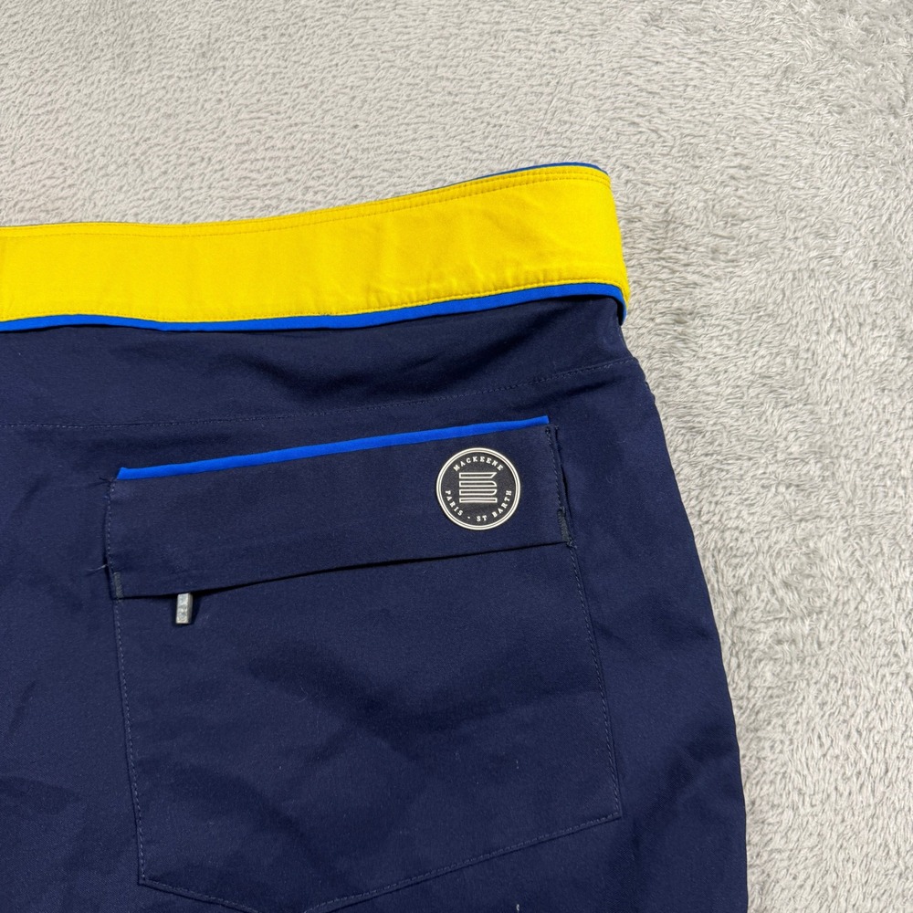 Mackeene Barth2 Swim Shorts Mens 36 Royal Navy Board Shorts Summer Beach - Picture 5 of 12